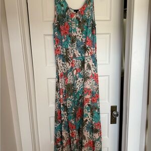 Talbots Floral Sleeveless Maxi Dress - Multicolor